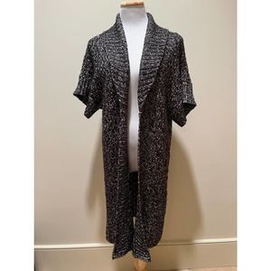 White House Black Market Short Sleeve Knit Duster Cardigan Size Small